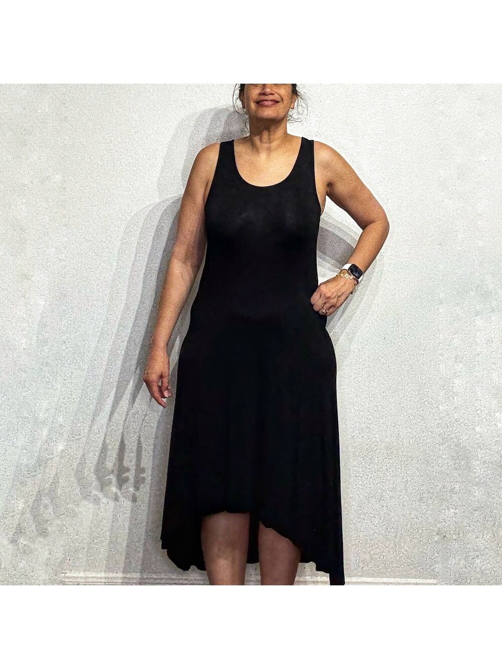Charlie Paige Black Hi Low Dress Sz L